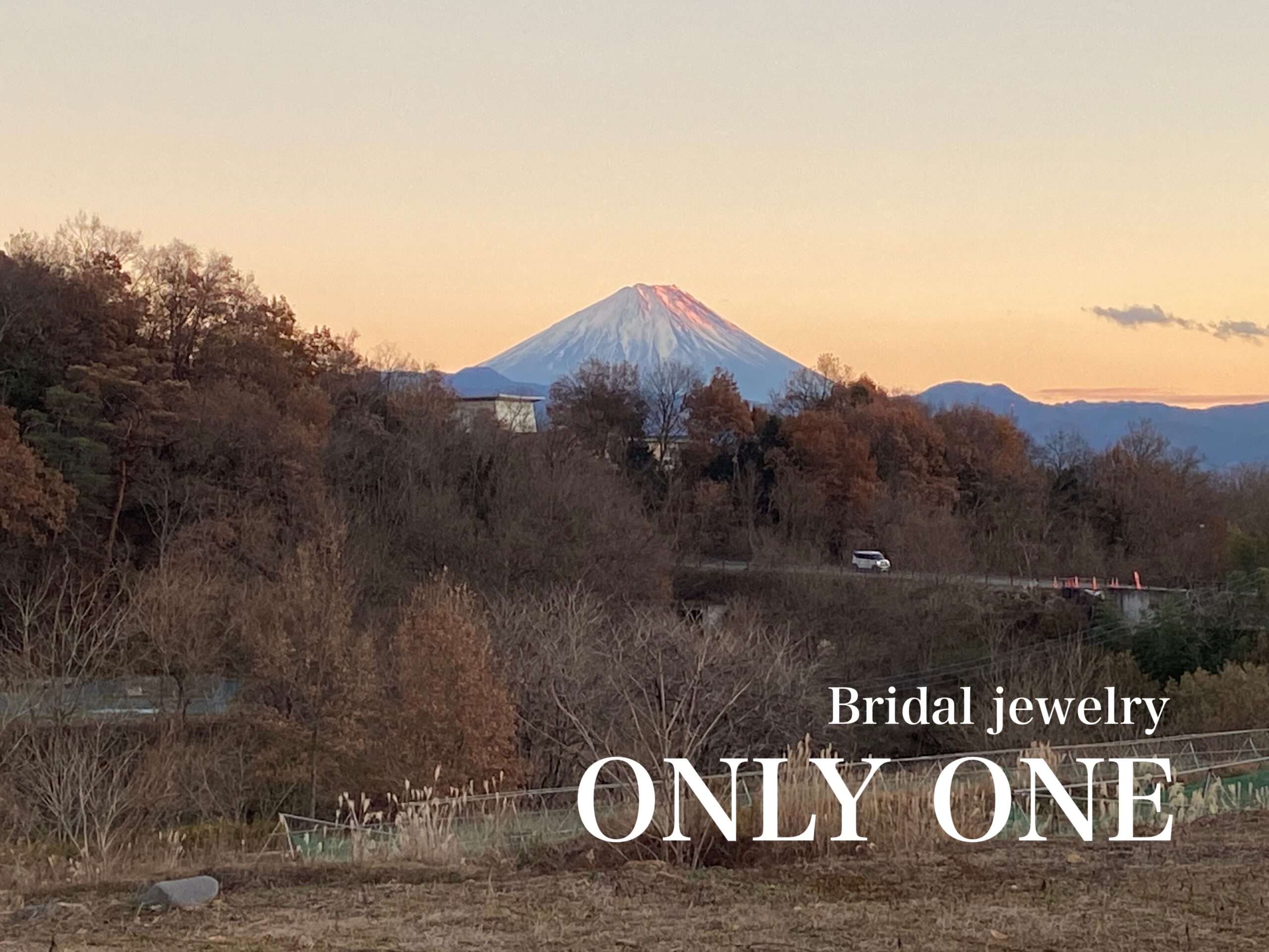 【山梨結婚指輪】夕日の富士山