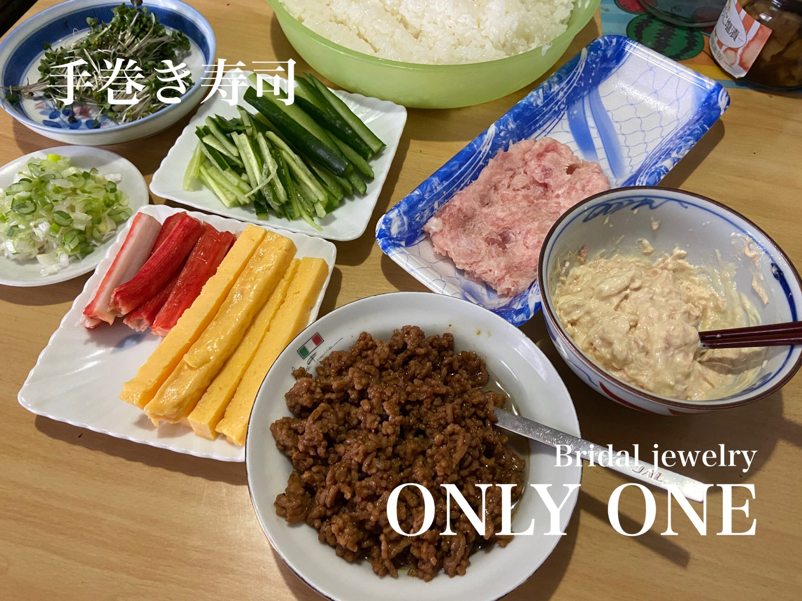 【山梨結婚指輪】お家手巻き寿司
