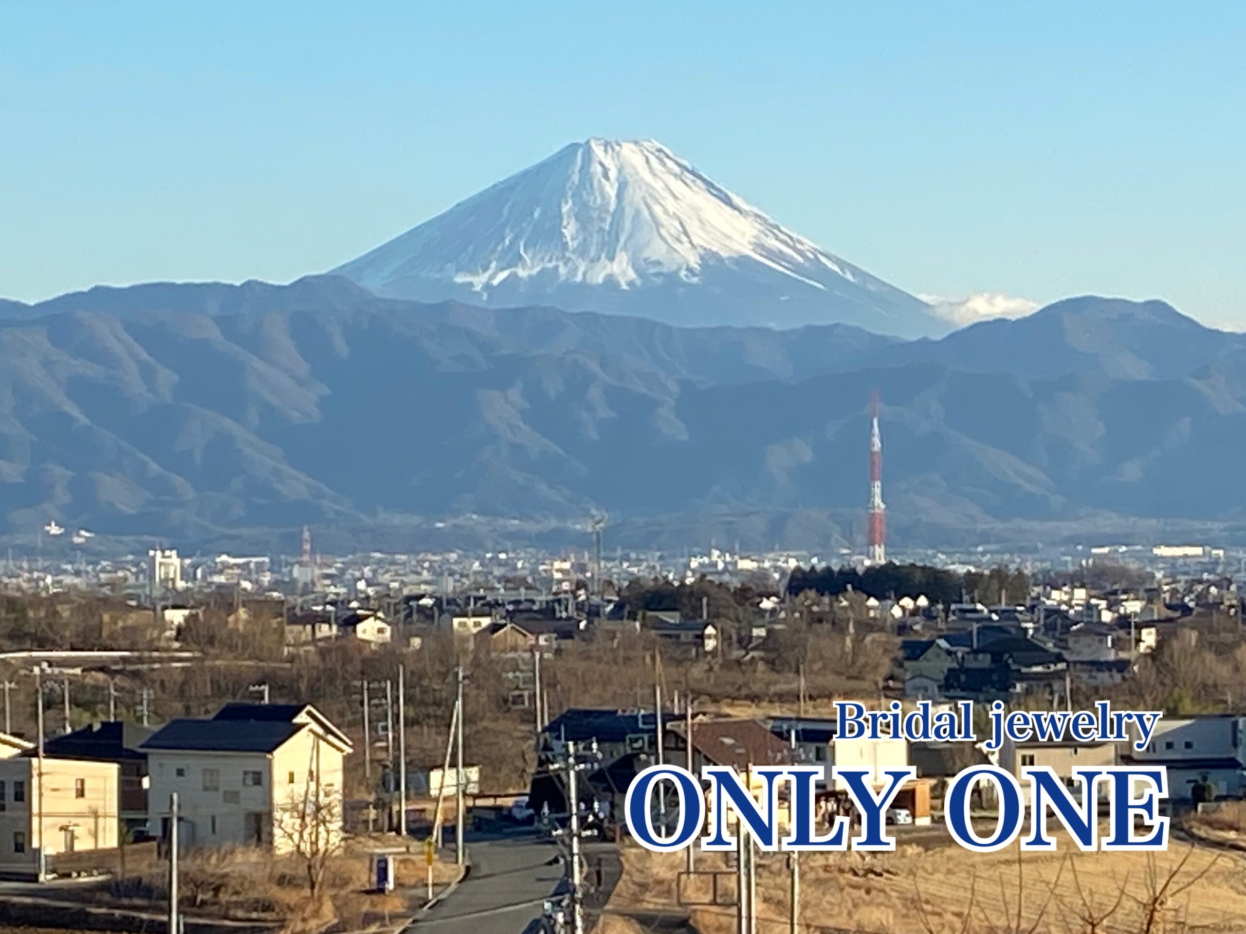 【山梨結婚指輪】近くの高台から見た富士山